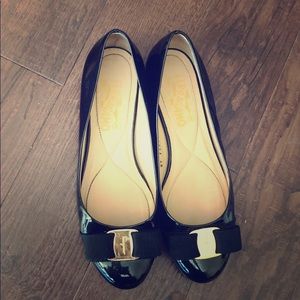 Salvatore Ferragamo Black Flats